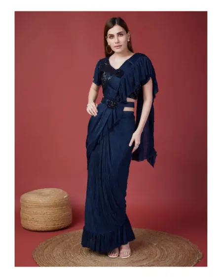 Crush Ready to wear saree with belt
