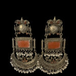 Orange Oxidised Earrings
