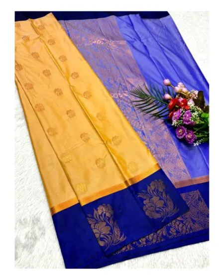 Kanchi Korvai Soft Silk Saree