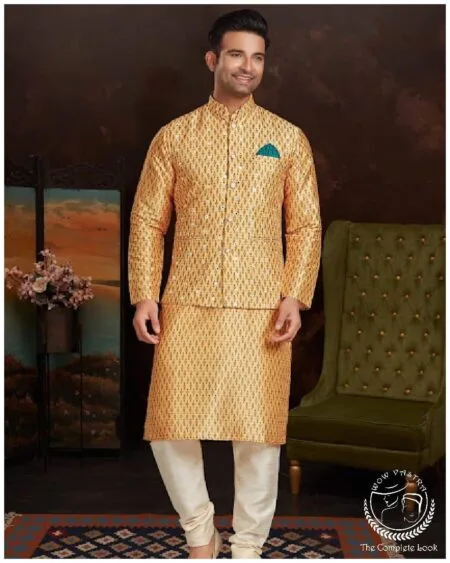 Mustard Sherwani