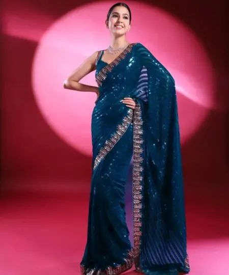 Dazzling Sequins Party Wear Saree