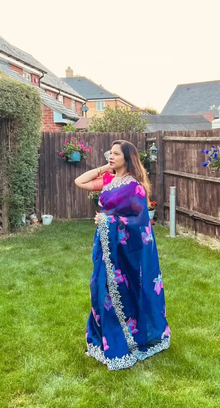 Floral Organza Saree