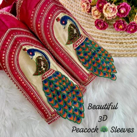 Wedding Special Real 3D Peacock Blouse