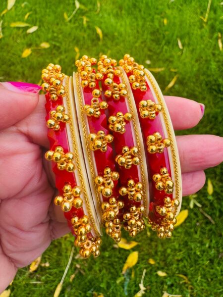 Red And Gold Bangles