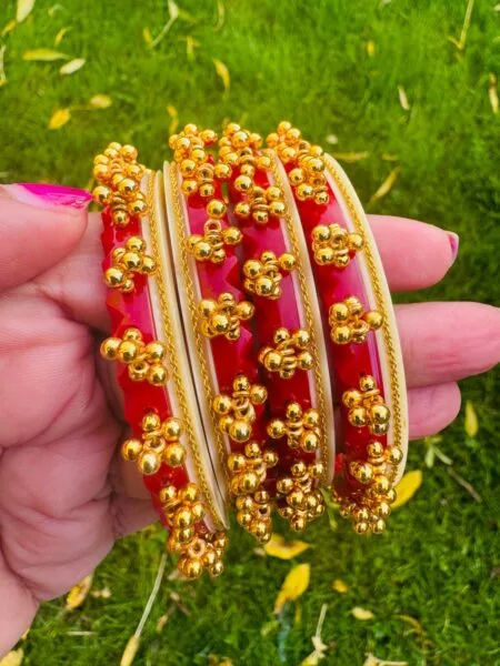 Red And Gold Bangles