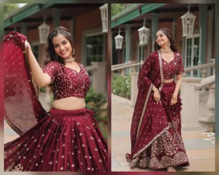 Rangoli Silk Lehenga choli with dupatta