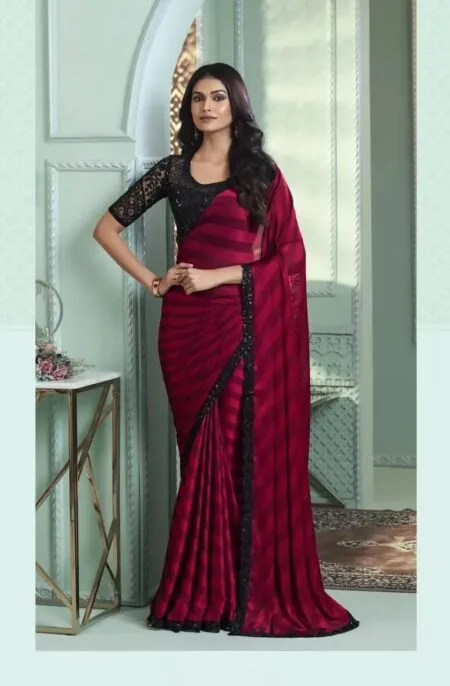 Sartin Pattern Silk Designer Sarees
