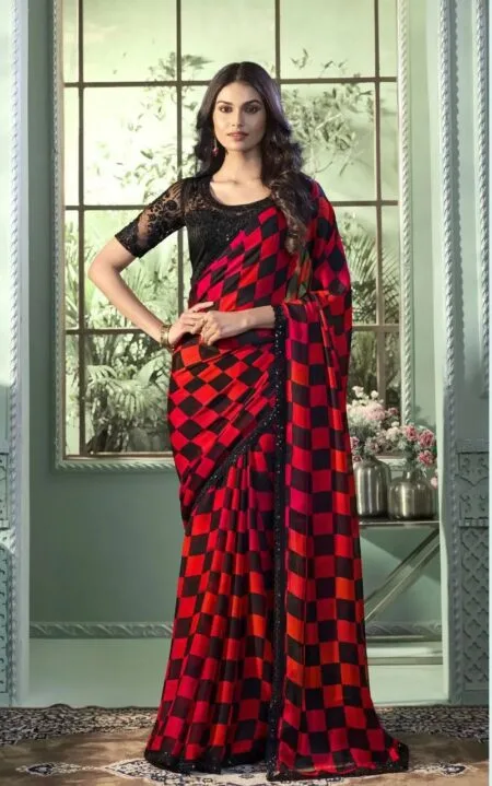 Pure Chiffon Designer Sarees