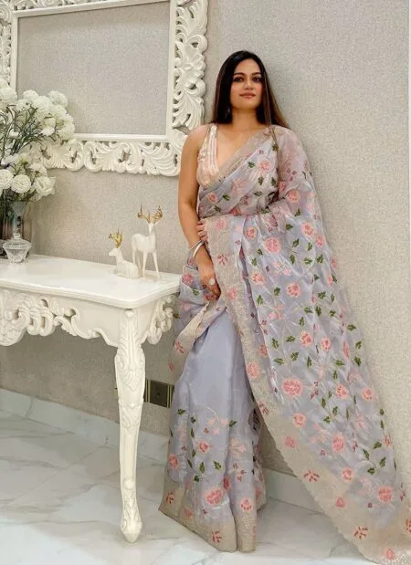 Jimmy Choo Embroidered Saree