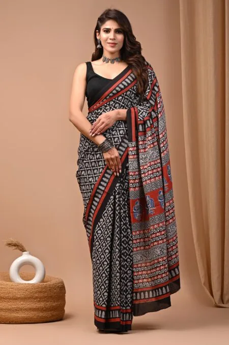 Cotton Mulmul Saree