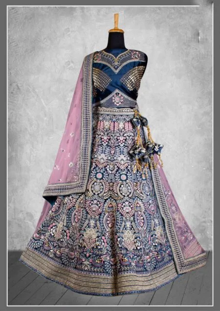 Net lehenga choli with dupatta