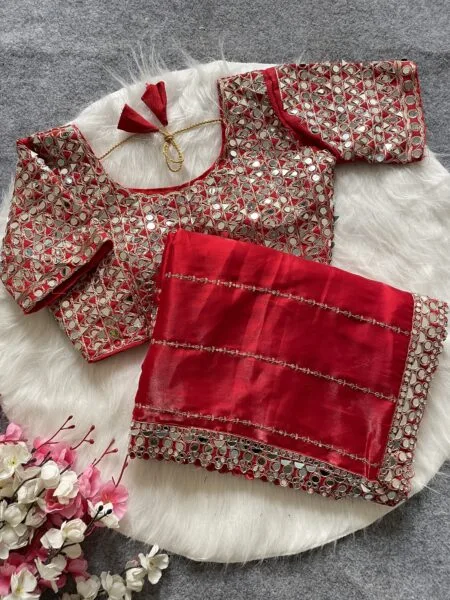 jimmy choo mirro work sarees
