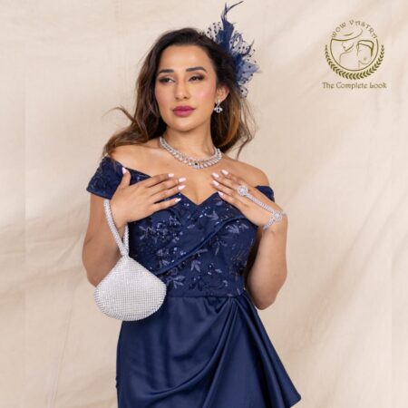 Blue Satin Gown