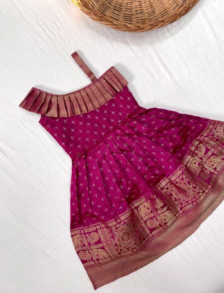 Designer soft silk one shoulder gown