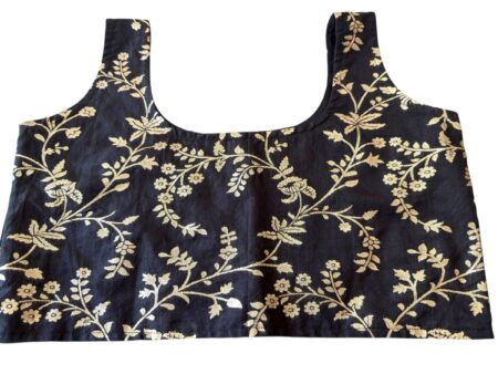 Black Banarasi Crop top