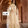 Floral Embroidered Silk top with Palazzo and Stole