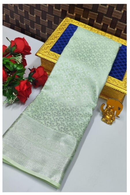 Samuthrika vartaka silver zari saree