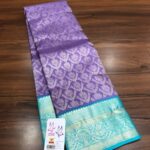 Original Ahimsa kanchipuram silk saree with  silver Zari