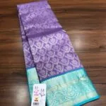 Original Ahimsa kanchipuram silk saree with  silver Zari