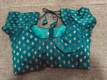 Teal readymade blouse