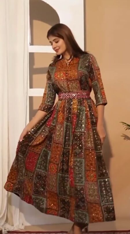 Long jaipuri design gown