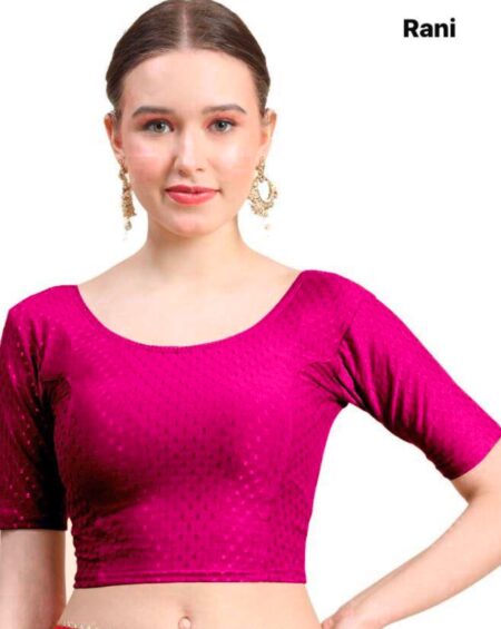 Pink Cotton Lycra Stretchable Blouse