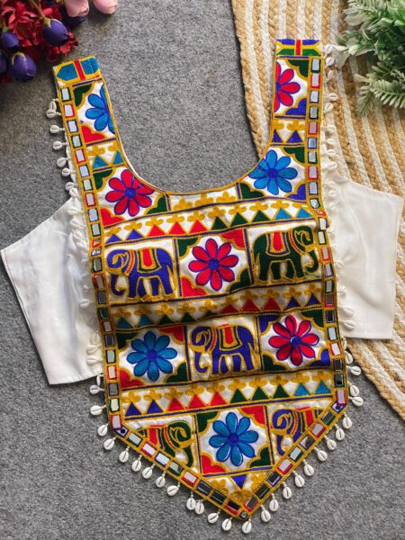 White Sleeveless satin silk ready made blouse