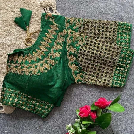 Phantam Silk Embroidered readymade blouse