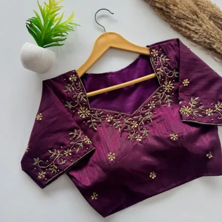 Handwork makmali silk readymade blouse
