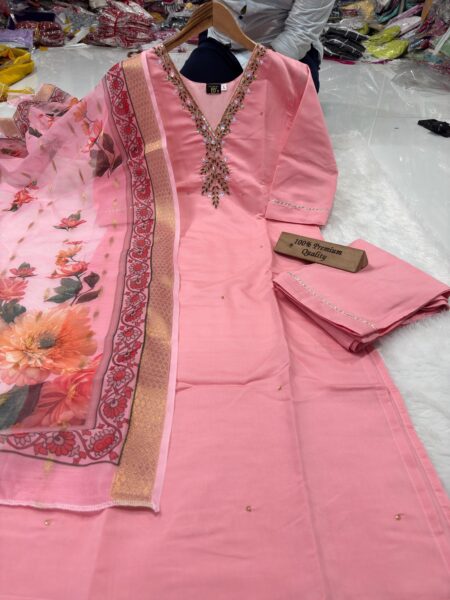 Roman silk handwork salwar set
