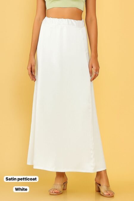 White in-skirt for saree