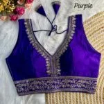 Purple Roman silk sleeveless blouse
