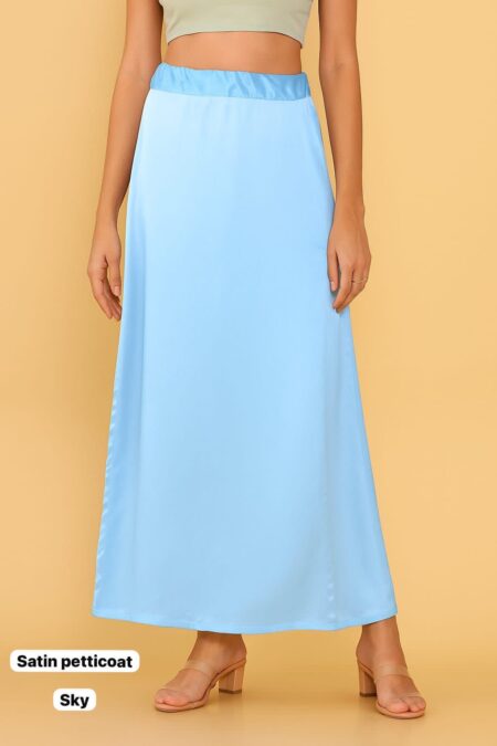 blue in-skirt for saree