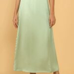 Light Green Women's Satin Petticoat Saree Satin Underskirt Sari
