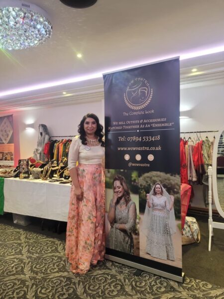 Floral organza printed skirt and cream shimmer top