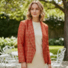 Red Banarasi Silk JacketBlazer