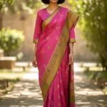 Pink Ikkat Print Saree – Lightweight Traditional Printed Saree