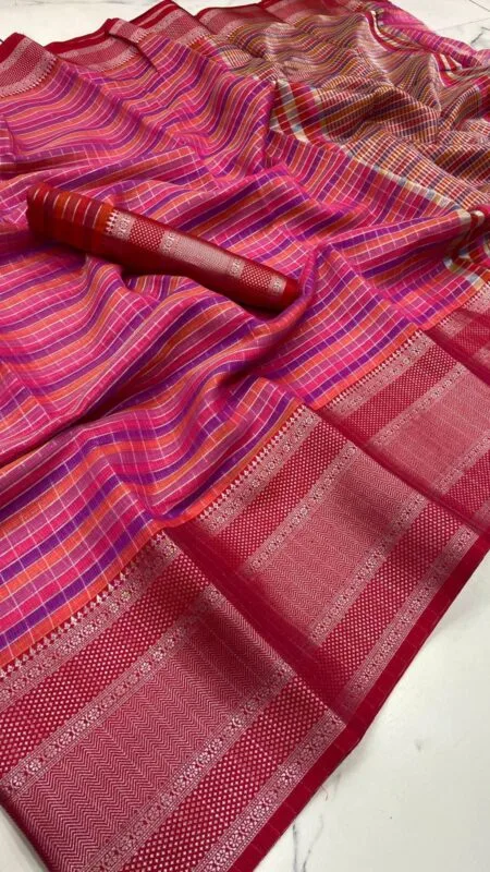 Manipuri Rangoli Kota cotton saree with jacquard  Weaving