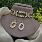 Mehendi plated Kundan choker
