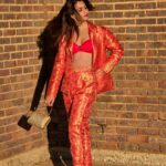 Pink Banarasi Blazer Pant Suit set