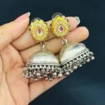 Designer Dual-Tone Oxidized Jhumkas