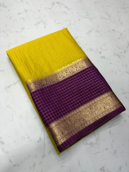 Mysore silk crepe saree