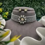 Black rhodium plated chocker set