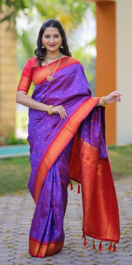 Two tone Soft silk saree | Premium Kanji Gadwal Silk Saree