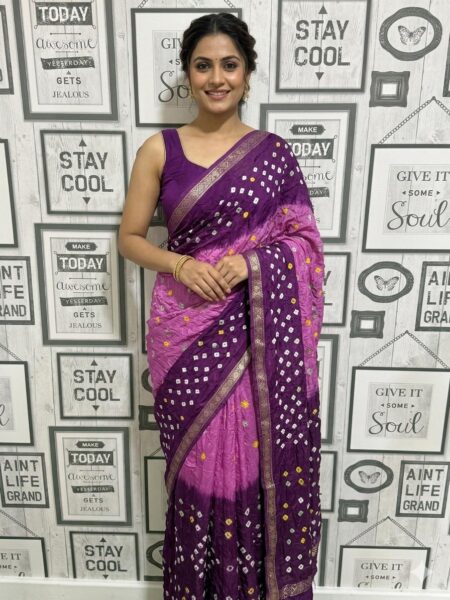 Original Pure Bhandhani silk saree