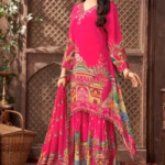 Pink Kurti with wide Palazzo Pant